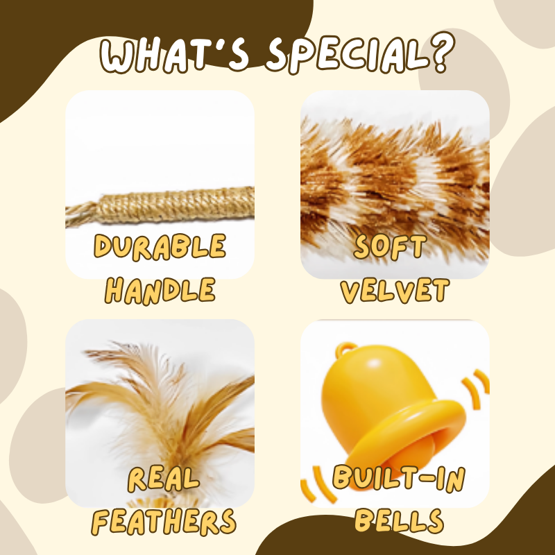 Feather Teasing Cat Stick