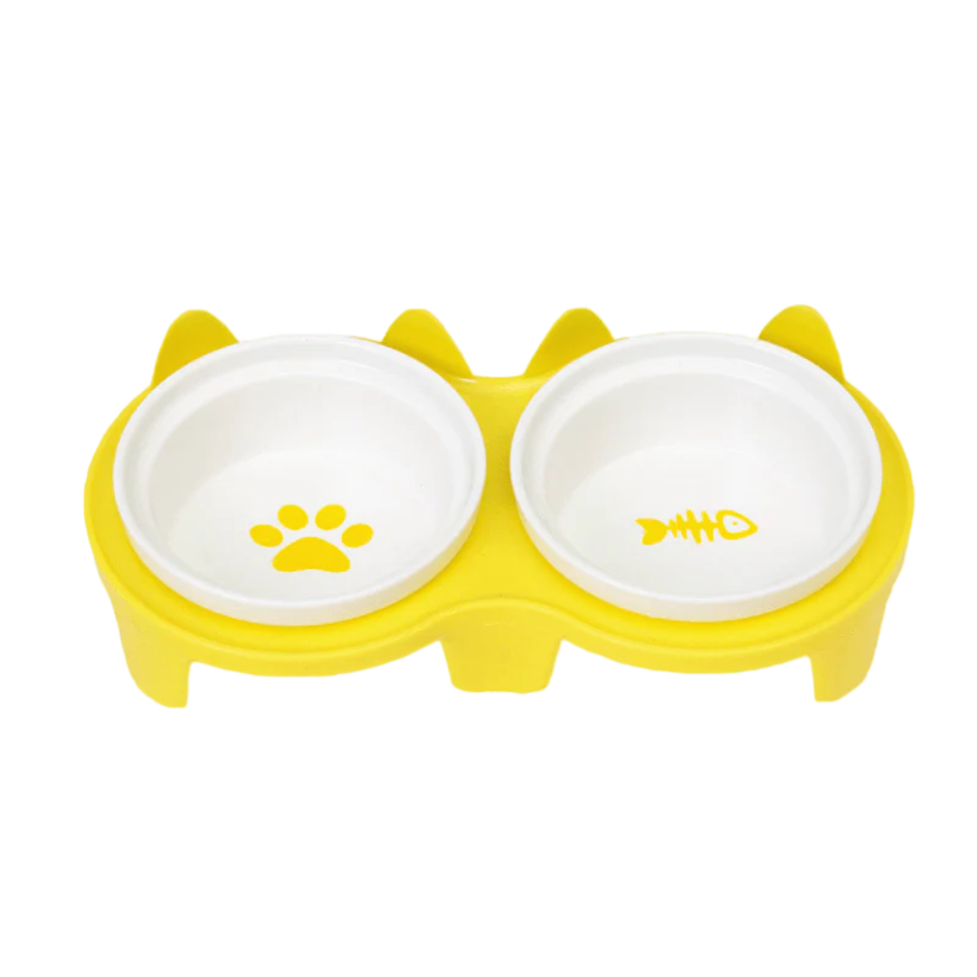 Elevated Ceramic Cat Bowl