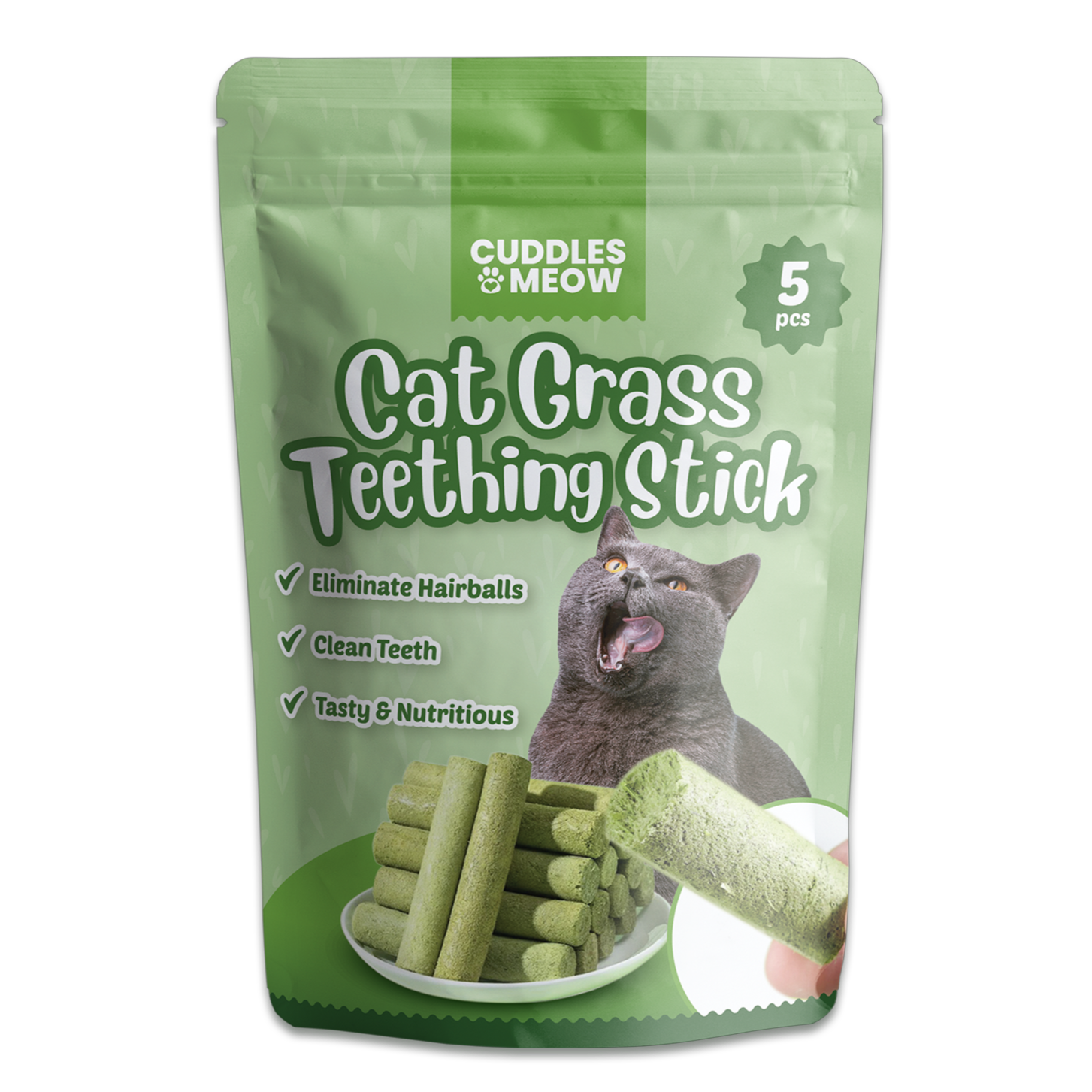 Cat Grass Teething Stick