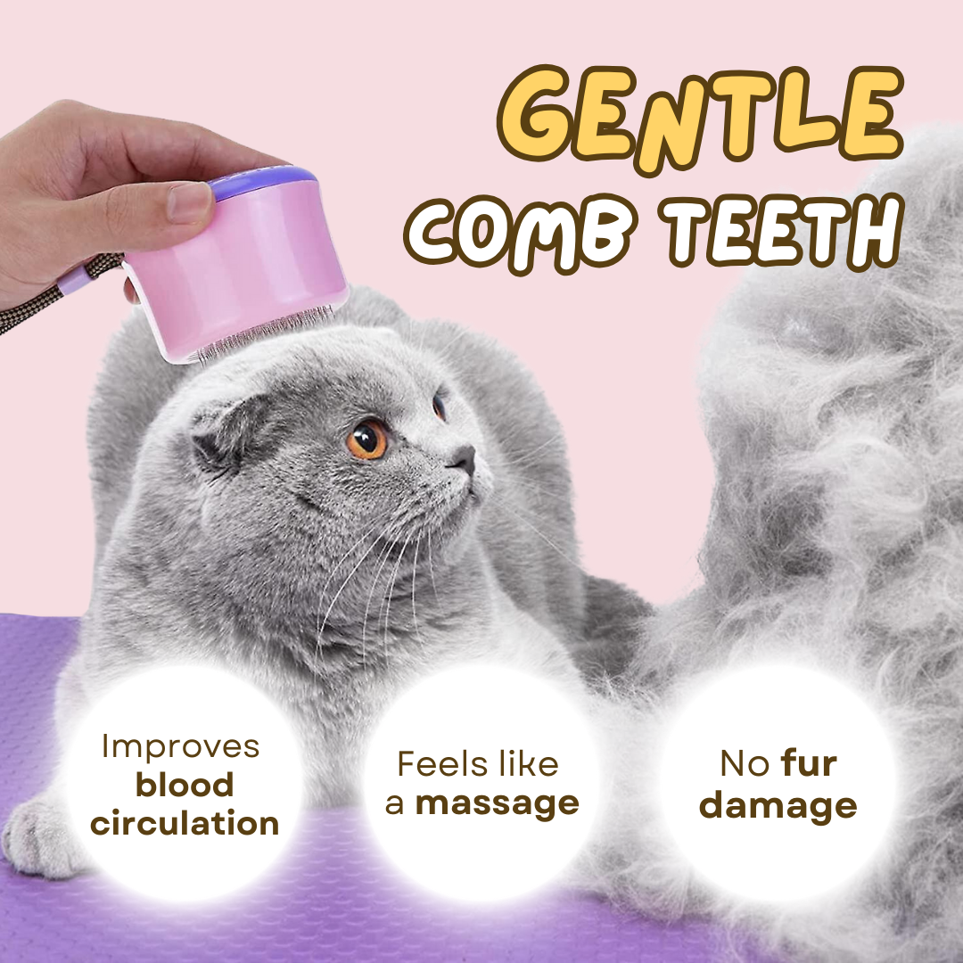 2023 New Soft Stroke Brush Cat, Cuddles Meow Cat Brush, 2 in 1 Cleaning  Brush