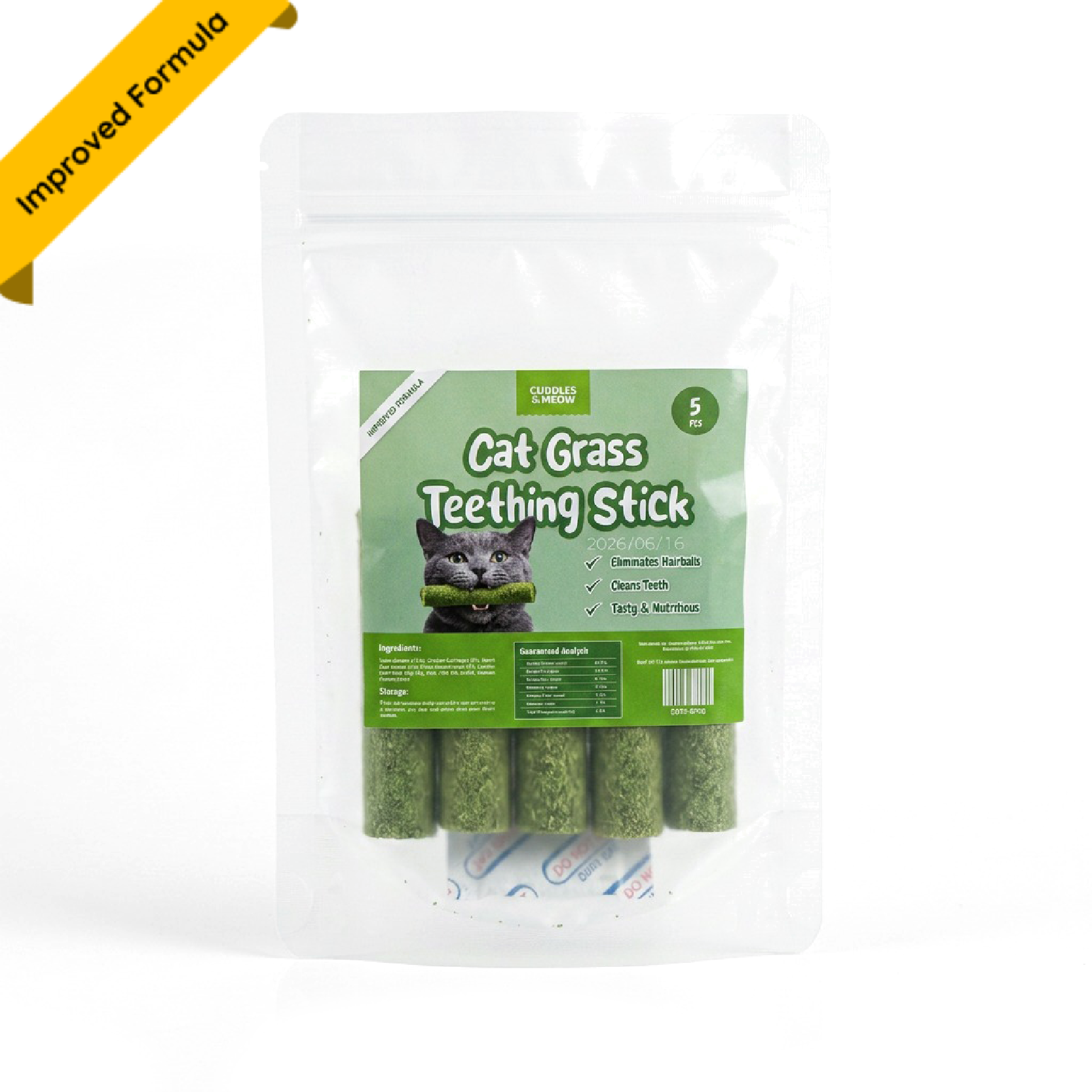 Cat Grass Teething Stick